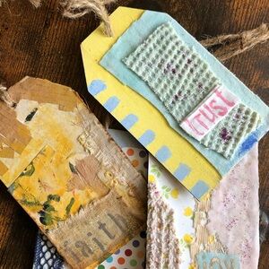 Handcrafted Mixed Media Art Tags